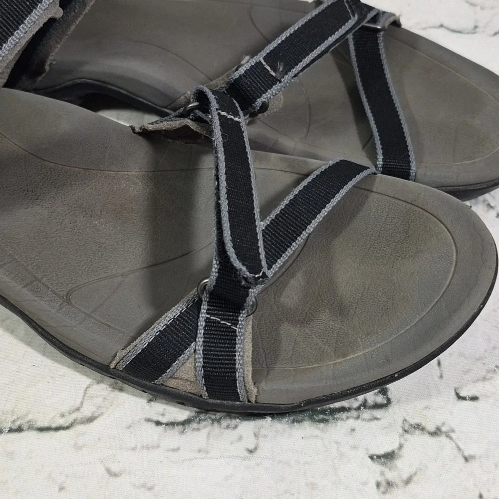 Teva Sandals Womens 9 Verra Sporty Hiking Slingback 1006263 Black Gray Fabric
